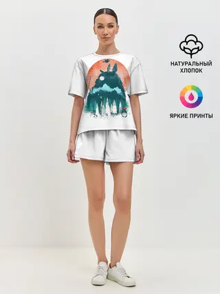 Женская пижама с шортами / Силуэт Тоторо