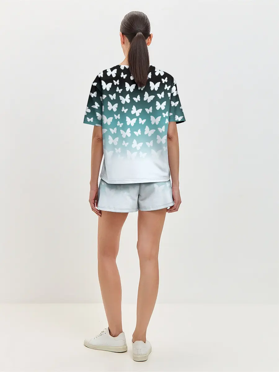 Женская пижама с шортами / Бабочки