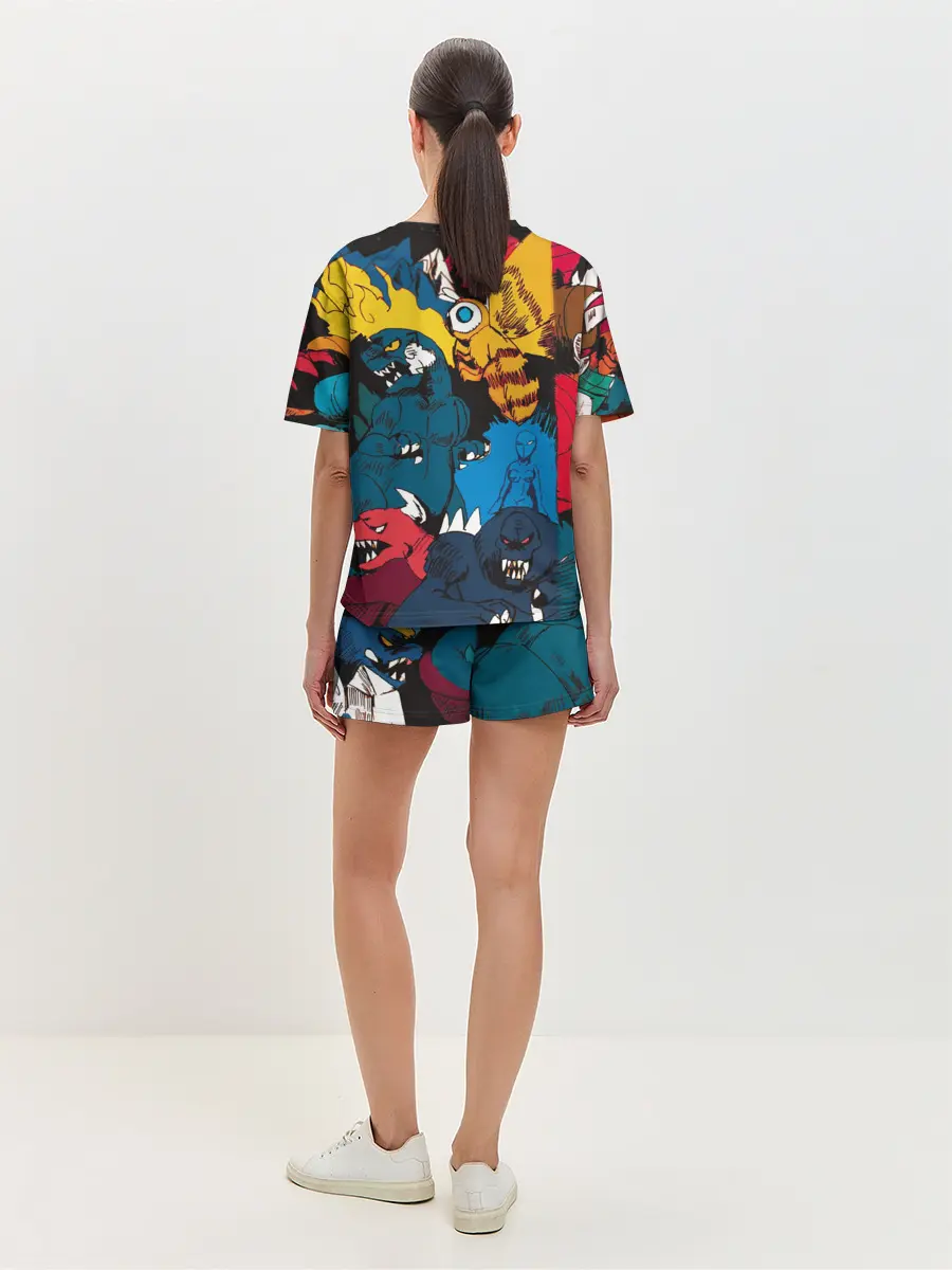 Женская пижама с шортами / Годзилла