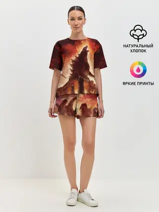 Женская пижама с шортами / GODZILLA