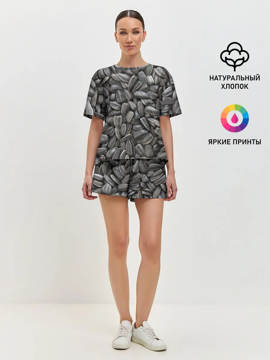 Женская пижама с шортами / Семечки