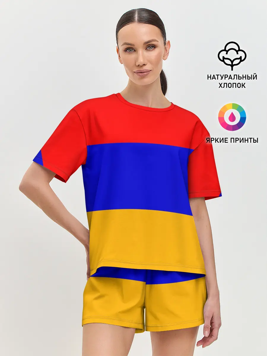 Женская пижама с шортами / Армения. Флаг.