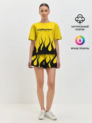 Женская пижама с шортами / CYBERPUNK 2077