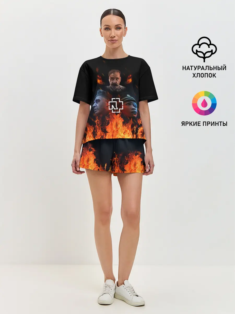 Женская пижама с шортами / Rammstein