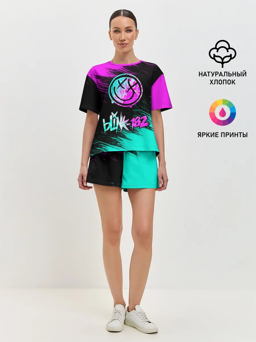 Женская пижама с шортами / Blink-182
