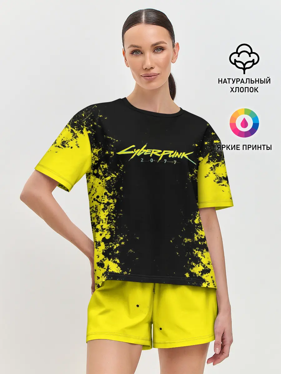 Женская пижама с шортами / CYBERPUNK 2077