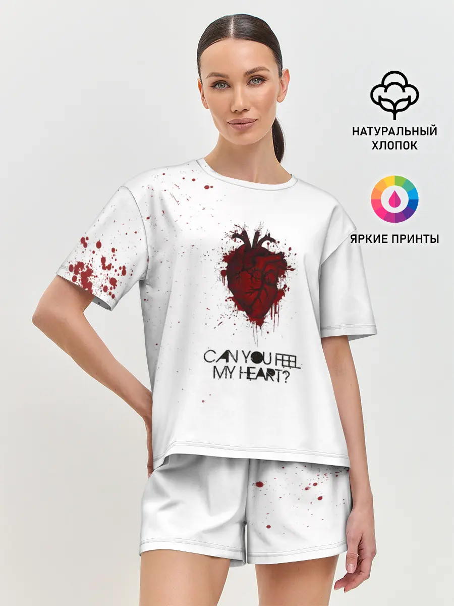 Женская пижама с шортами / Can You Feel My Heart - BMTH