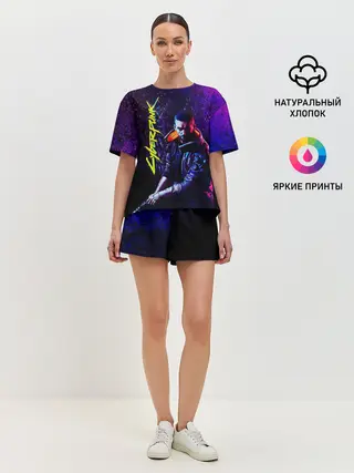 Женская пижама с шортами / Cyberpunk 2077