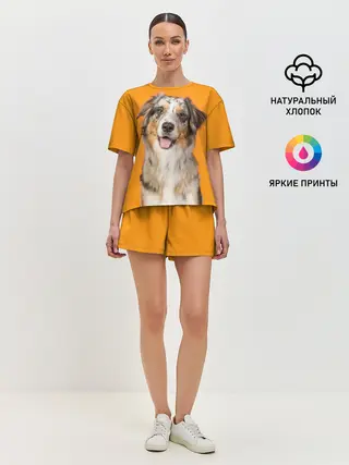 Женская пижама с шортами / Австралийская овчарка