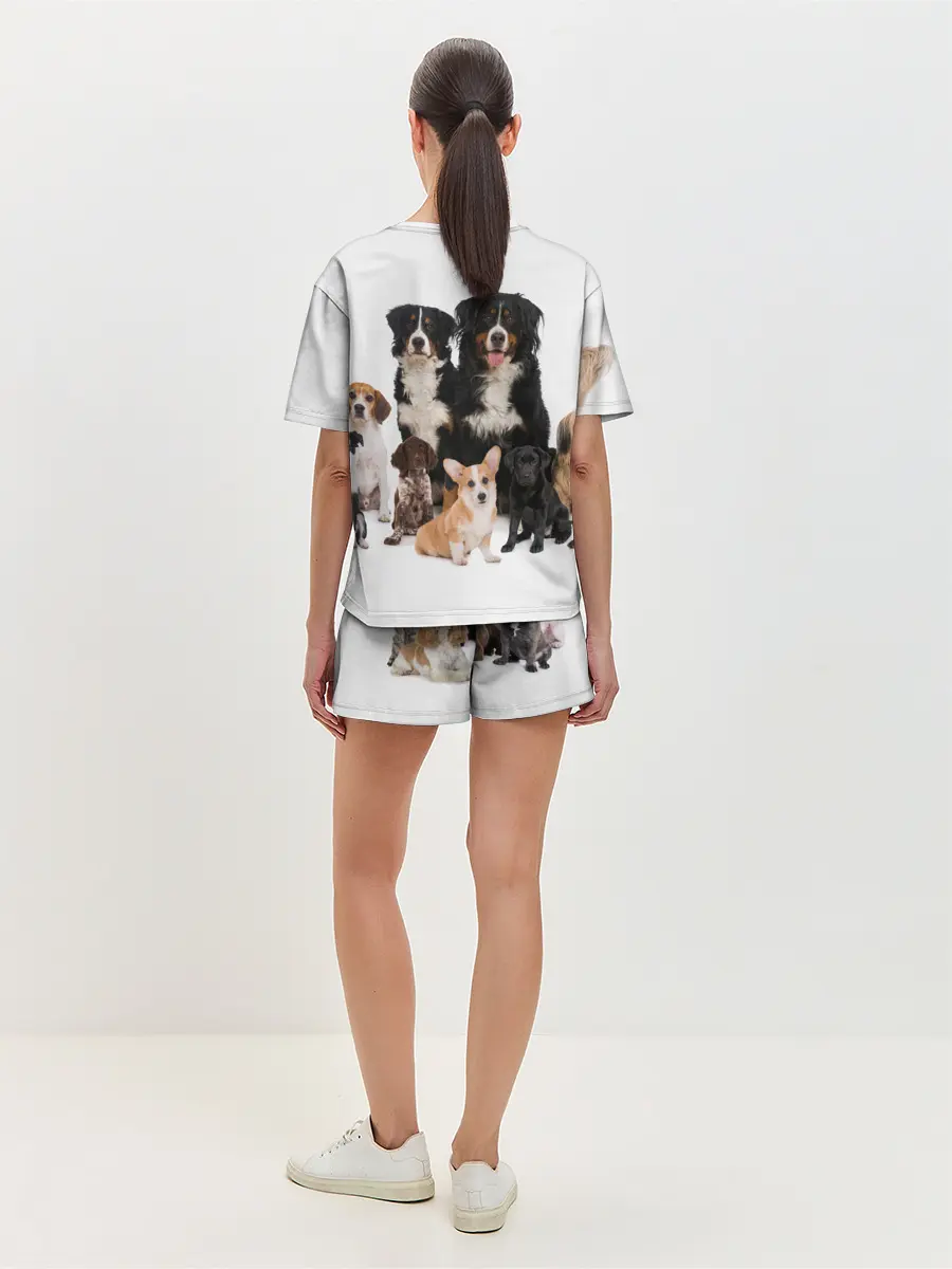 Женская пижама с шортами / Породистые собаки