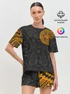 Женская пижама с шортами / Polynesian tattoo