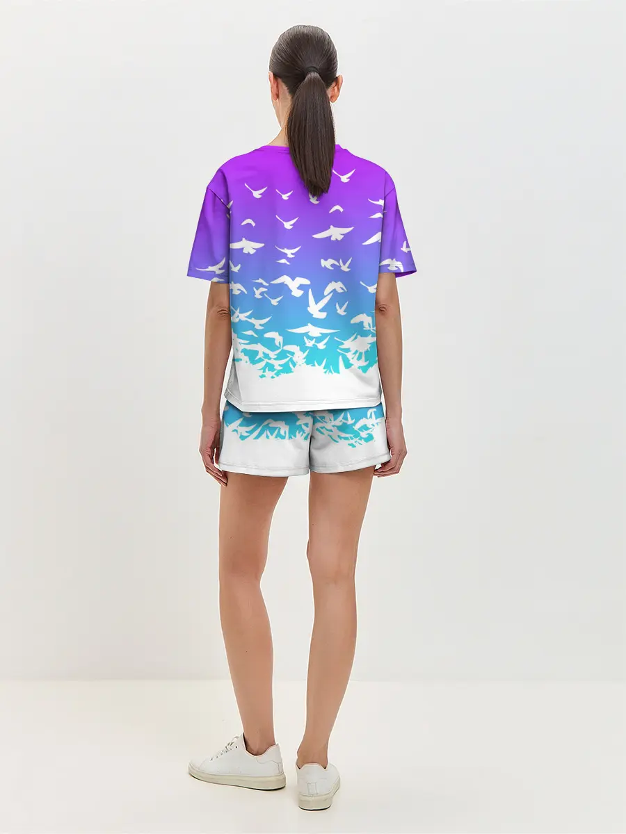 Женская пижама с шортами / Фейри Тейл птички