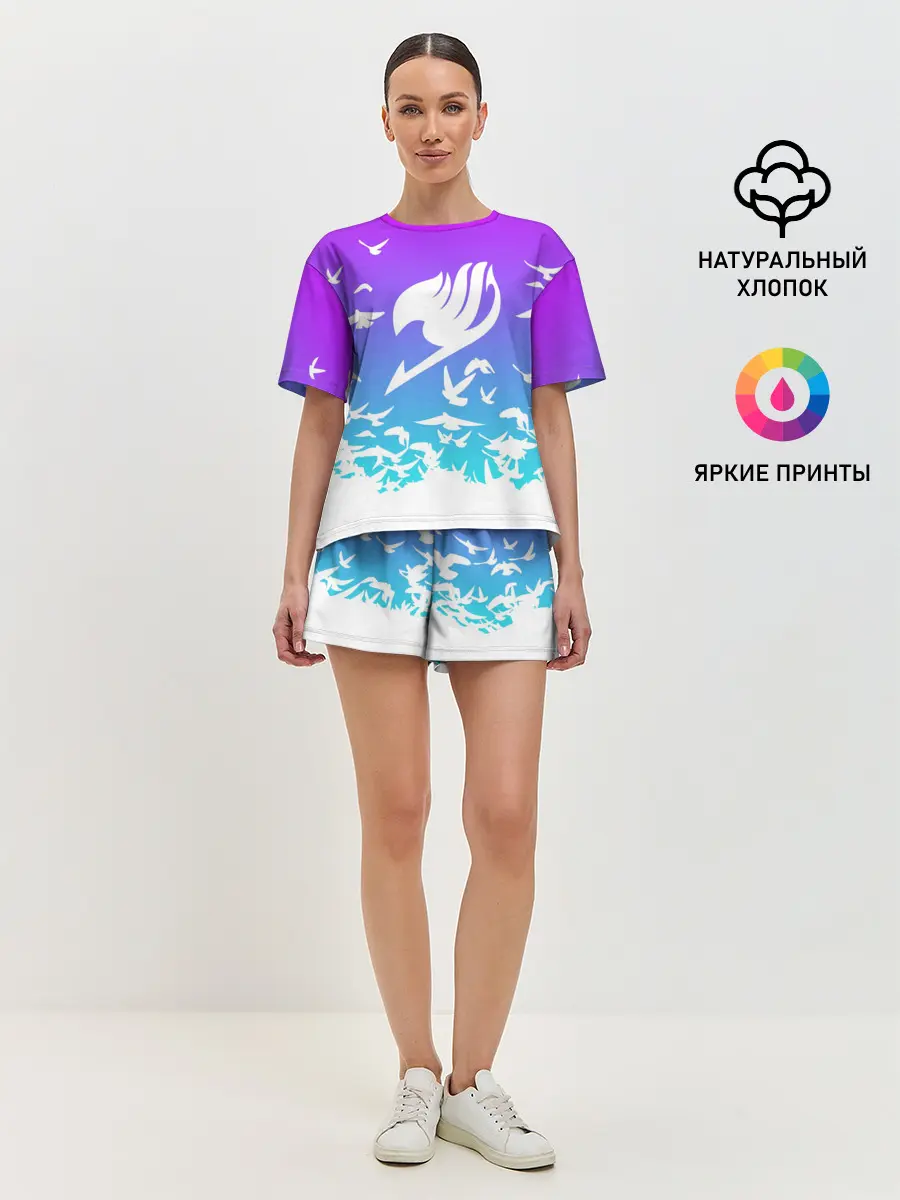 Женская пижама с шортами / Фейри Тейл птички
