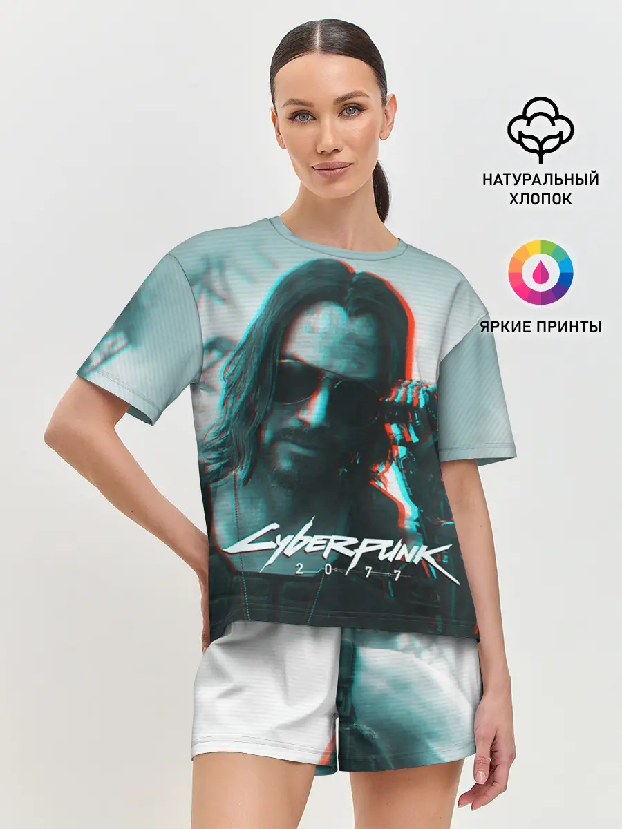 Женская пижама с шортами / Cyberpunk 2077