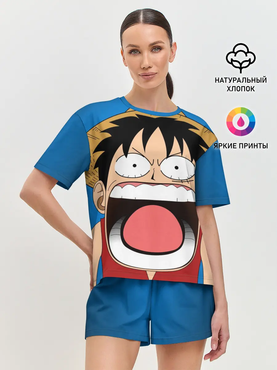 Женская пижама с шортами / Луффи - Чё??!!
