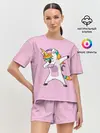 Женская пижама с шортами / Единорог