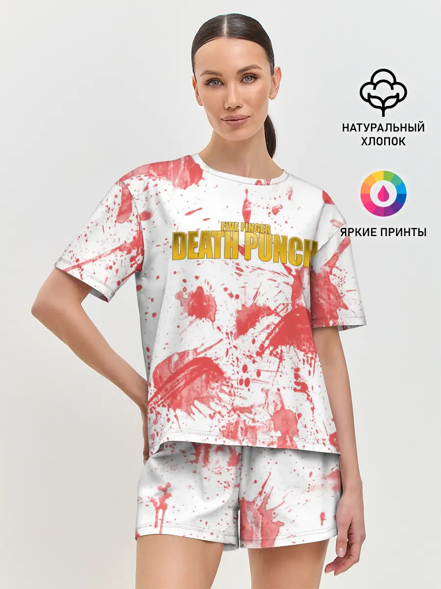 Женская пижама с шортами / Красня кровь