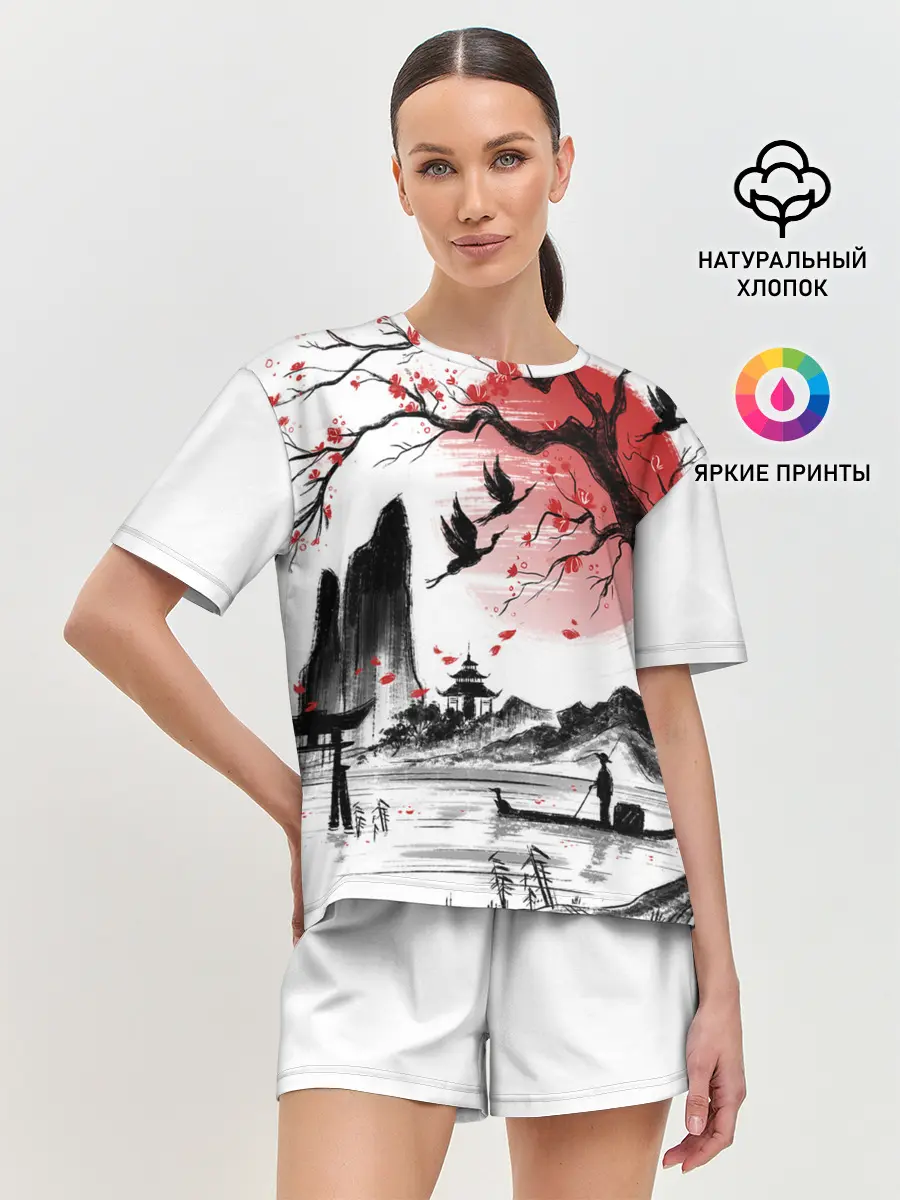 Женская пижама с шортами / ЯПОНСКАЯ МЕЧТА | JAPAN DREAM