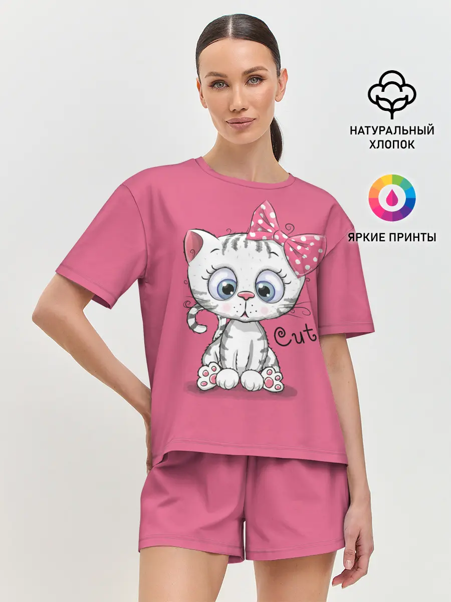 Женская пижама с шортами / Cute