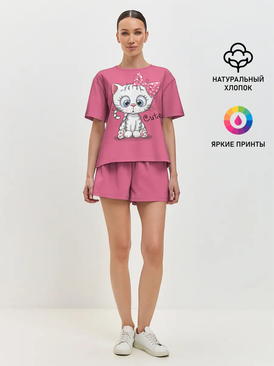 Женская пижама с шортами / Cute