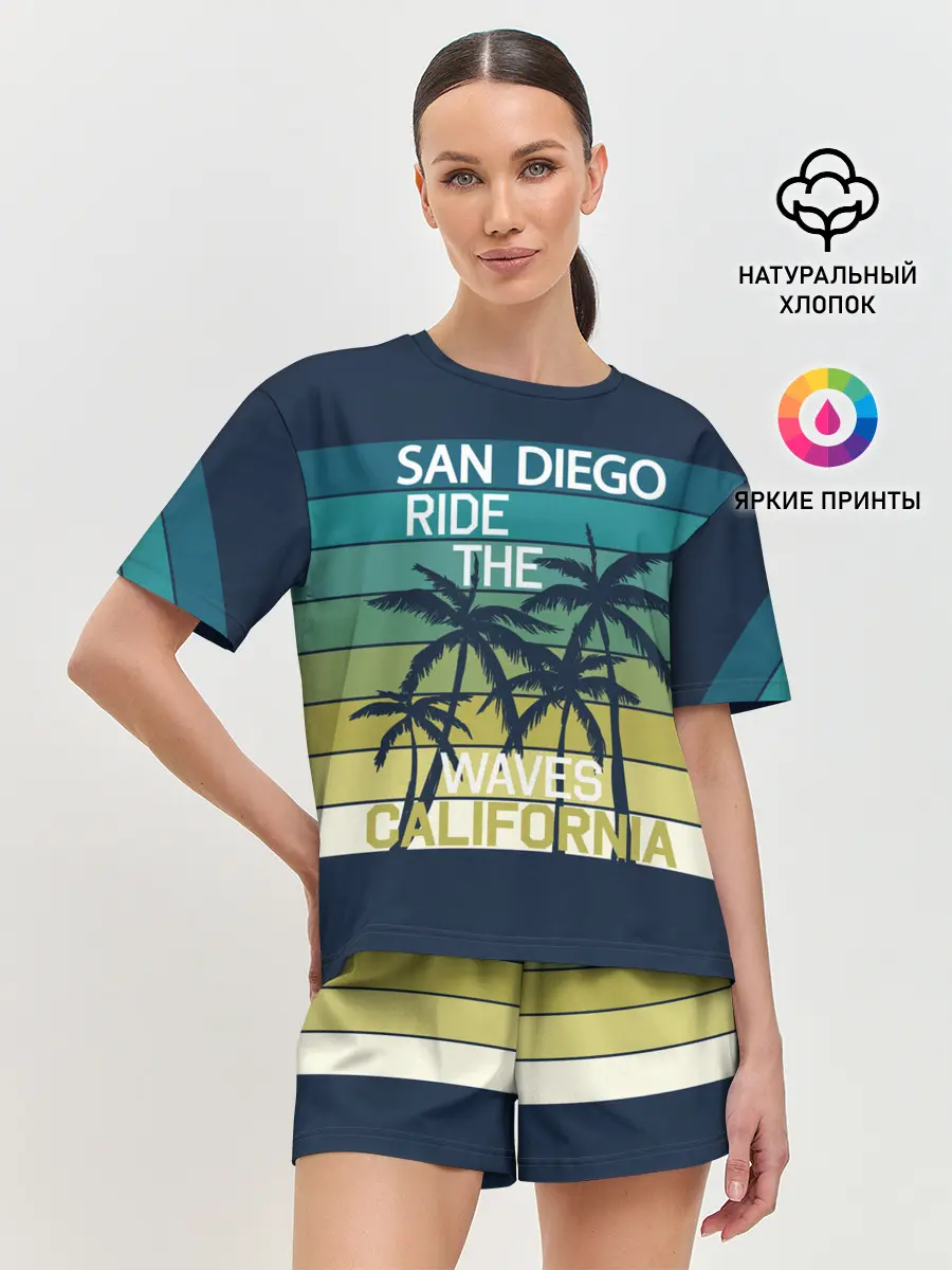 Женская пижама с шортами / California