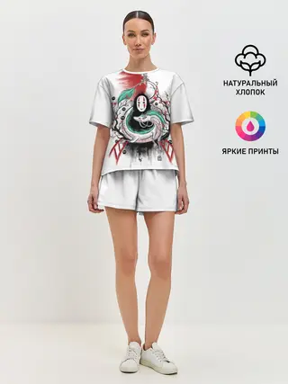 Женская пижама с шортами / Хаку обвивает Каонаси