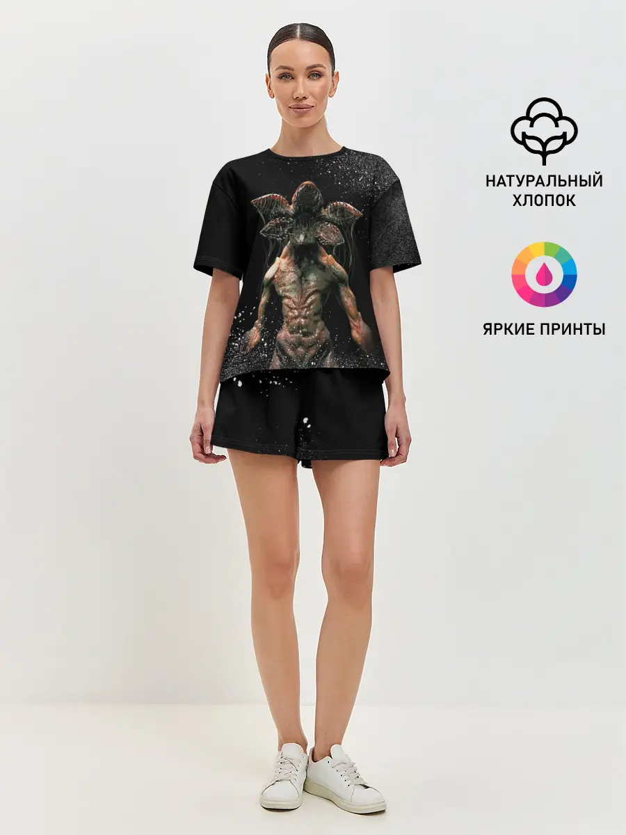 Женская пижама с шортами / Stranger Things - Demogorgon