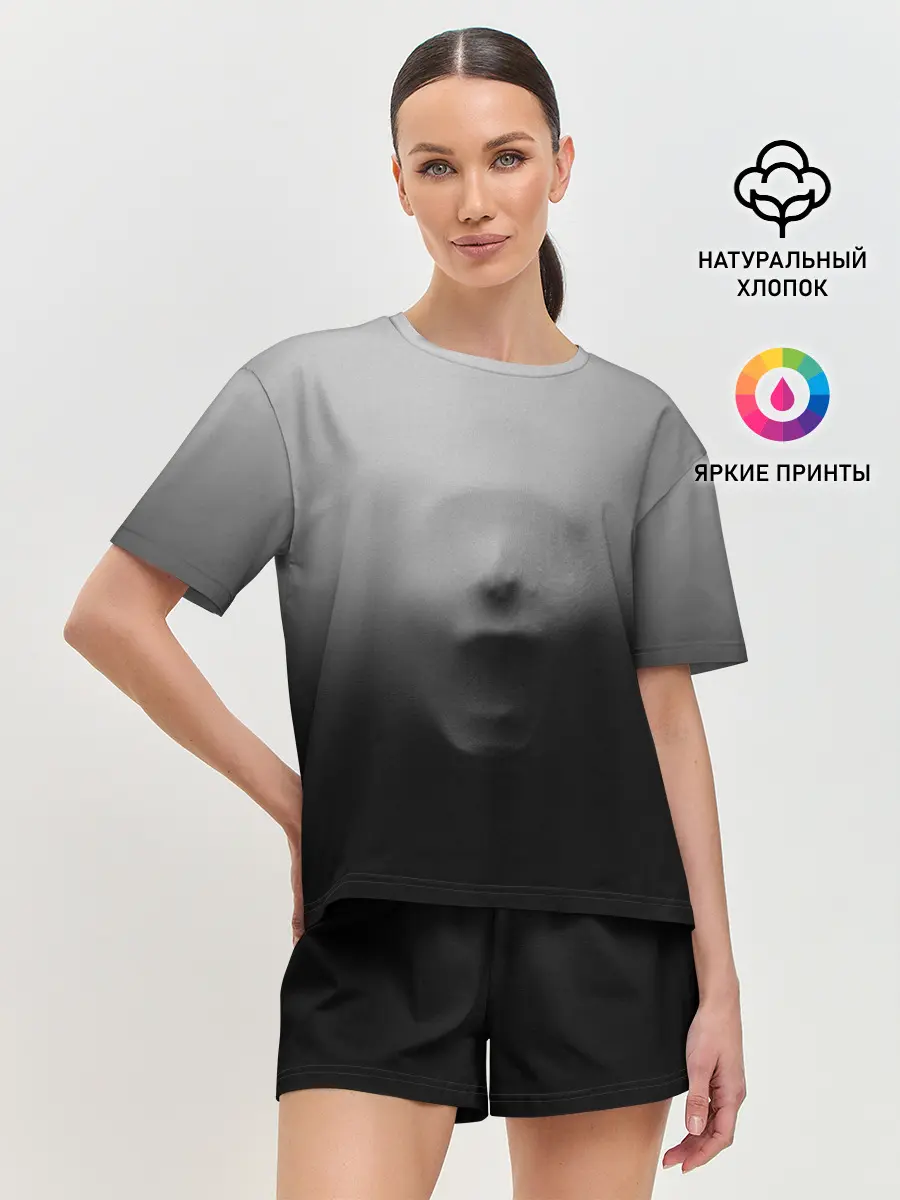 Женская пижама с шортами / Кричащее Лицо Внутри