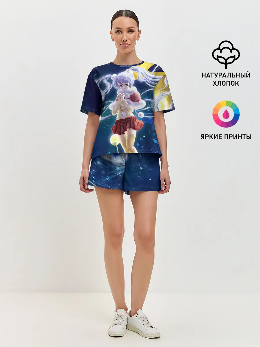 Женская пижама с шортами / Зайчик и Хацуне Мику