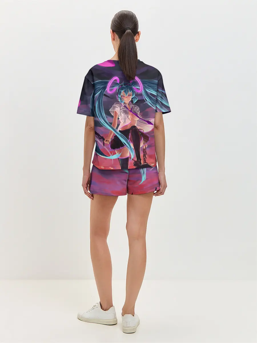 Женская пижама с шортами / Geisga Hatsune Miku