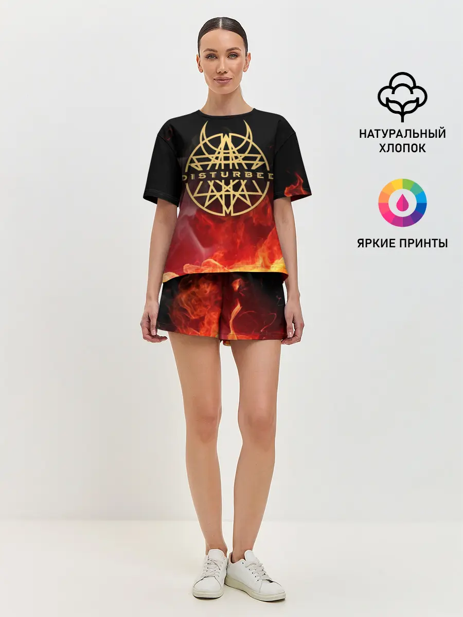 Женская пижама с шортами / Disturbed
