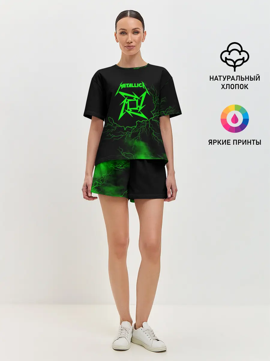 Женская пижама с шортами / Metallica