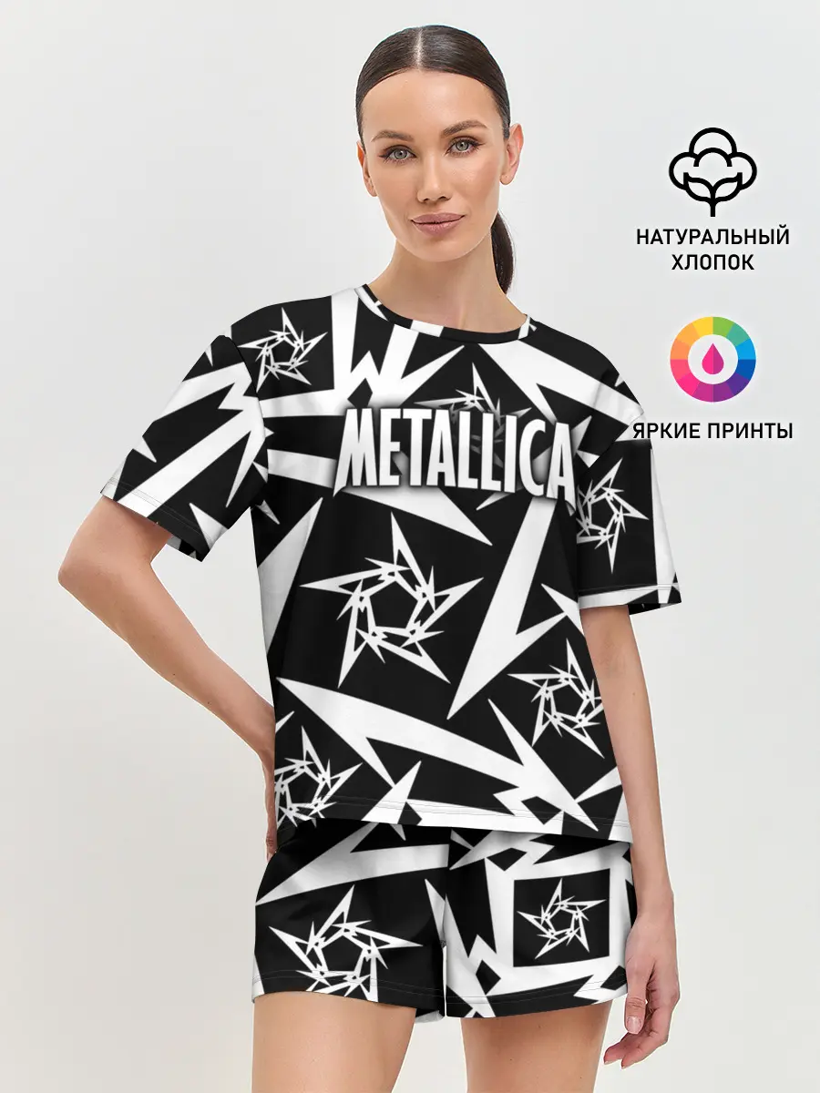 Женская пижама с шортами / Metallica