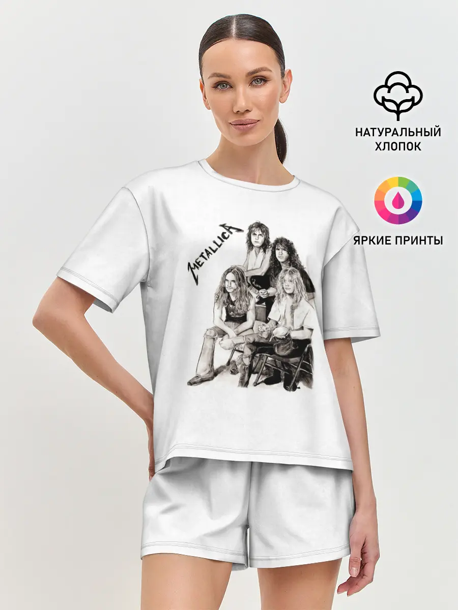 Женская пижама с шортами / Metallica