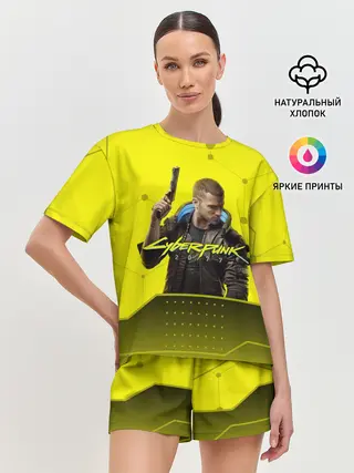 Женская пижама с шортами / CYBERPUNK 2077