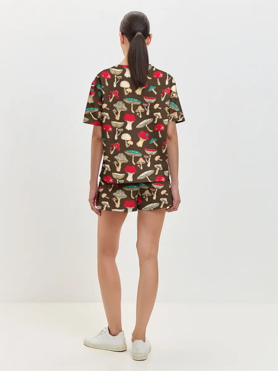 Женская пижама с шортами / Грибы