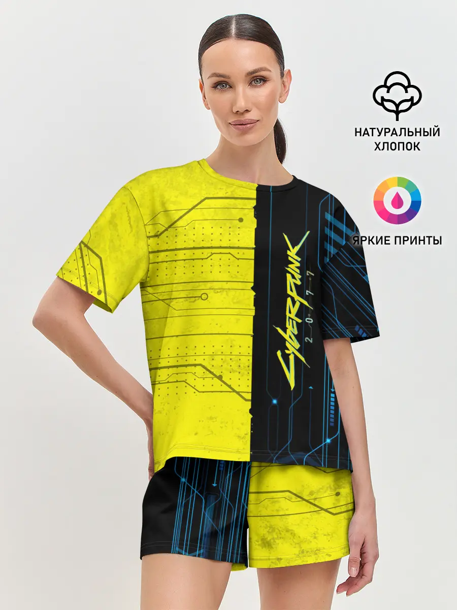Женская пижама с шортами / CYBERPUNK 2077