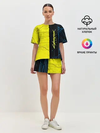 Женская пижама с шортами / CYBERPUNK 2077