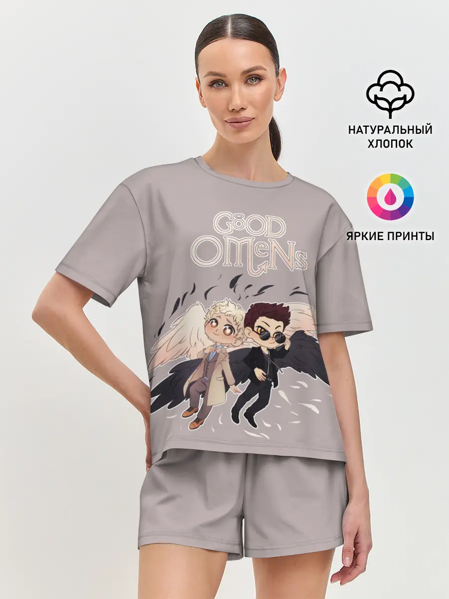 Женская пижама с шортами / Good Omens