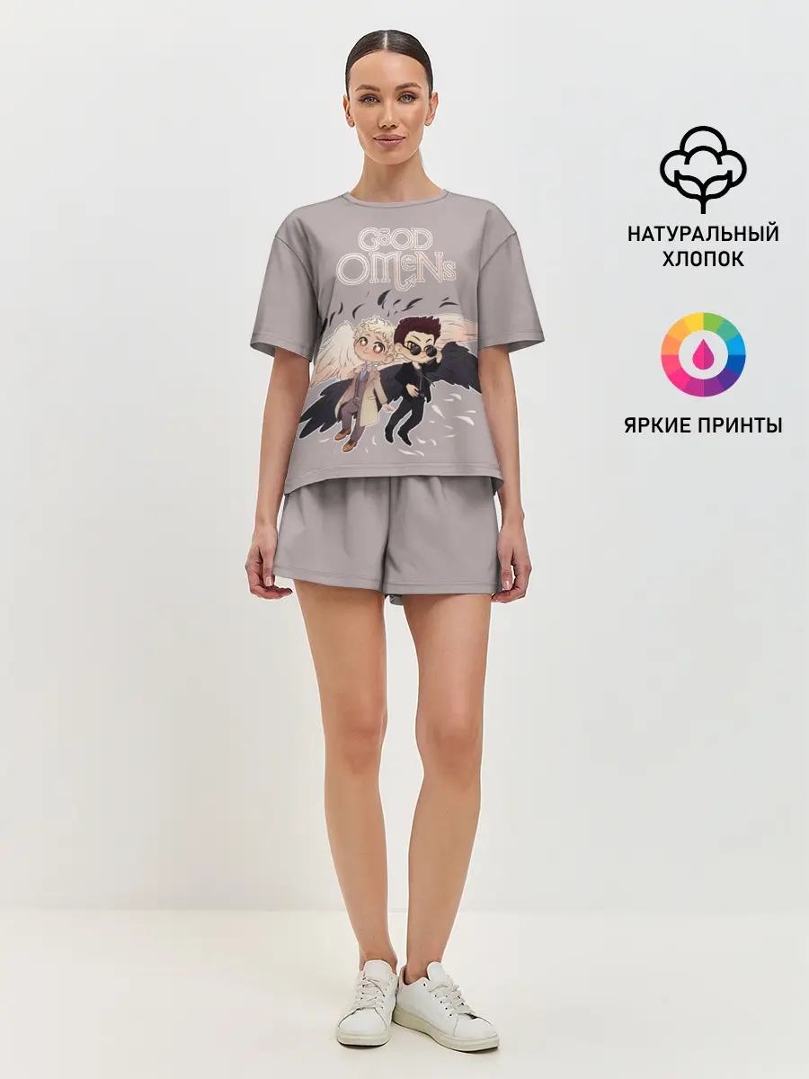 Женская пижама с шортами / Good Omens