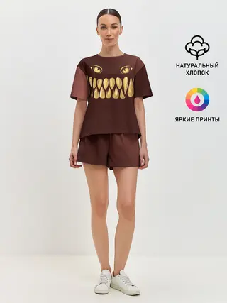 Женская пижама с шортами / Зубастик