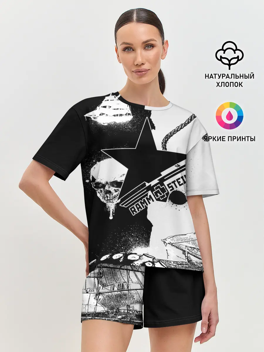 Женская пижама с шортами / Rammstein