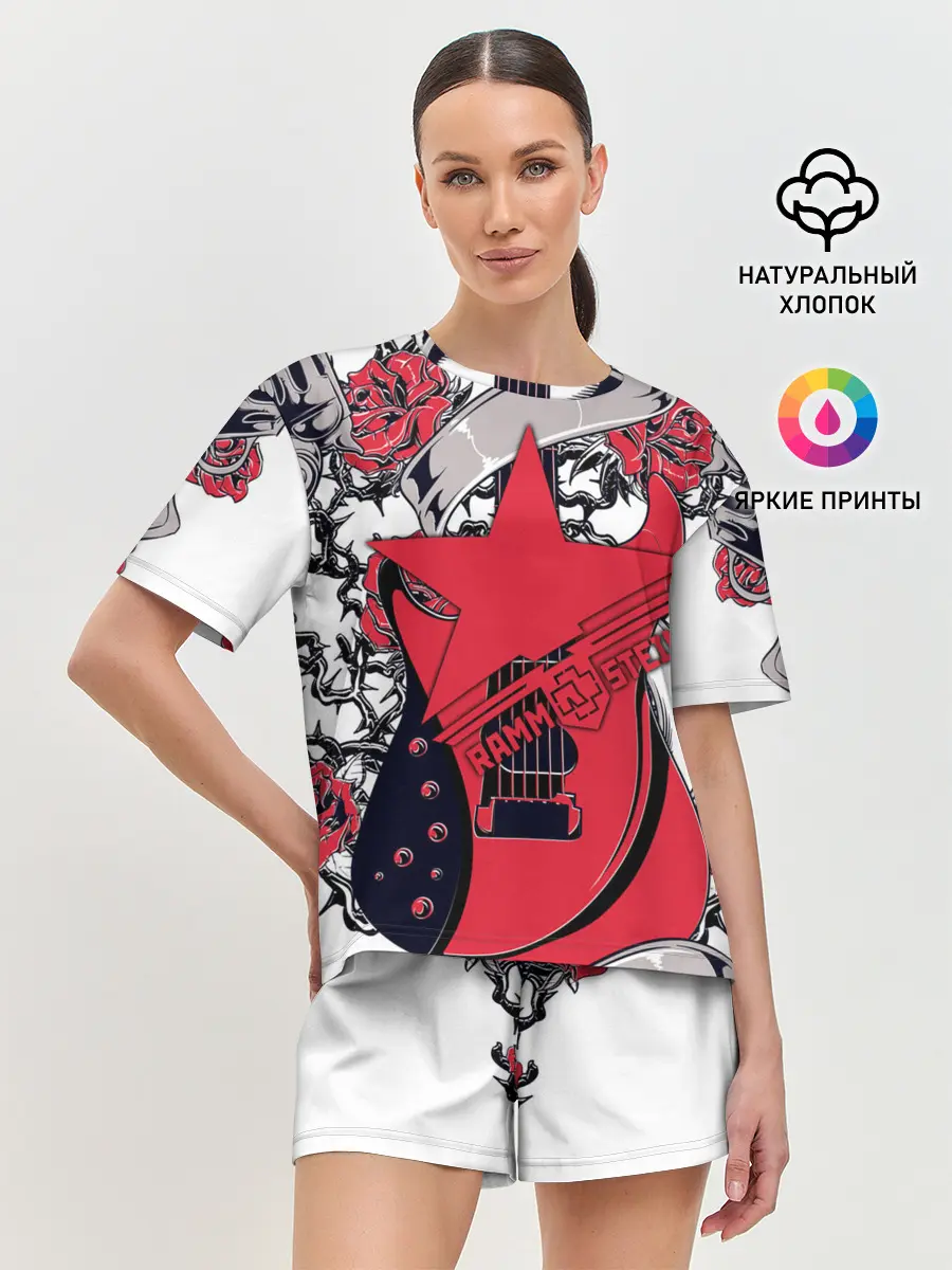 Женская пижама с шортами / Rammstein