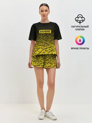 Женская пижама с шортами / ANIME pattern