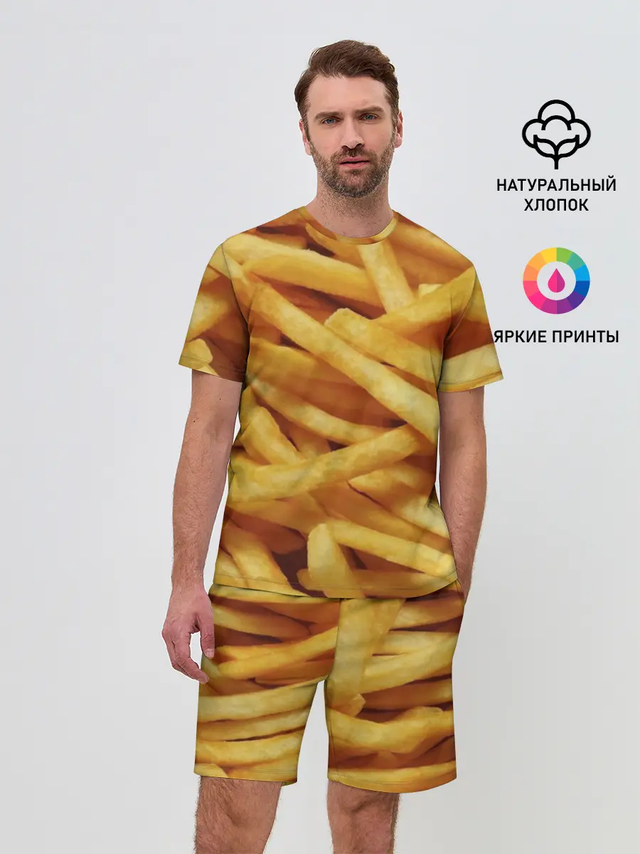 Мужской костюм с шортами / Картошка фри