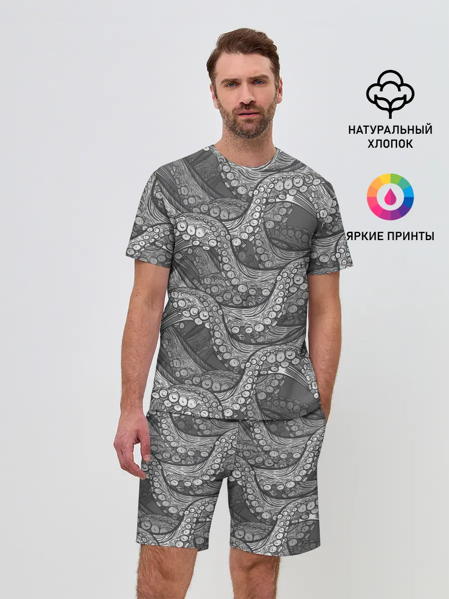 Мужской костюм с шортами / Octopus dark