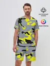Мужской костюм с шортами / Yellow camouflage