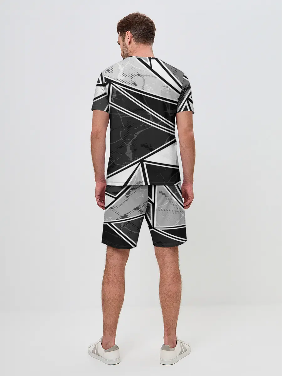 Мужской костюм с шортами / Спортивная геометрия