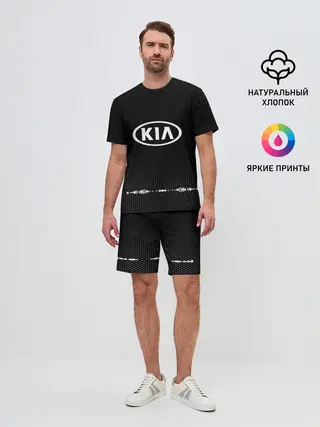 Мужской костюм с шортами / KIA sport auto abstract