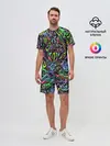 Мужской костюм с шортами / Абстрактный кот